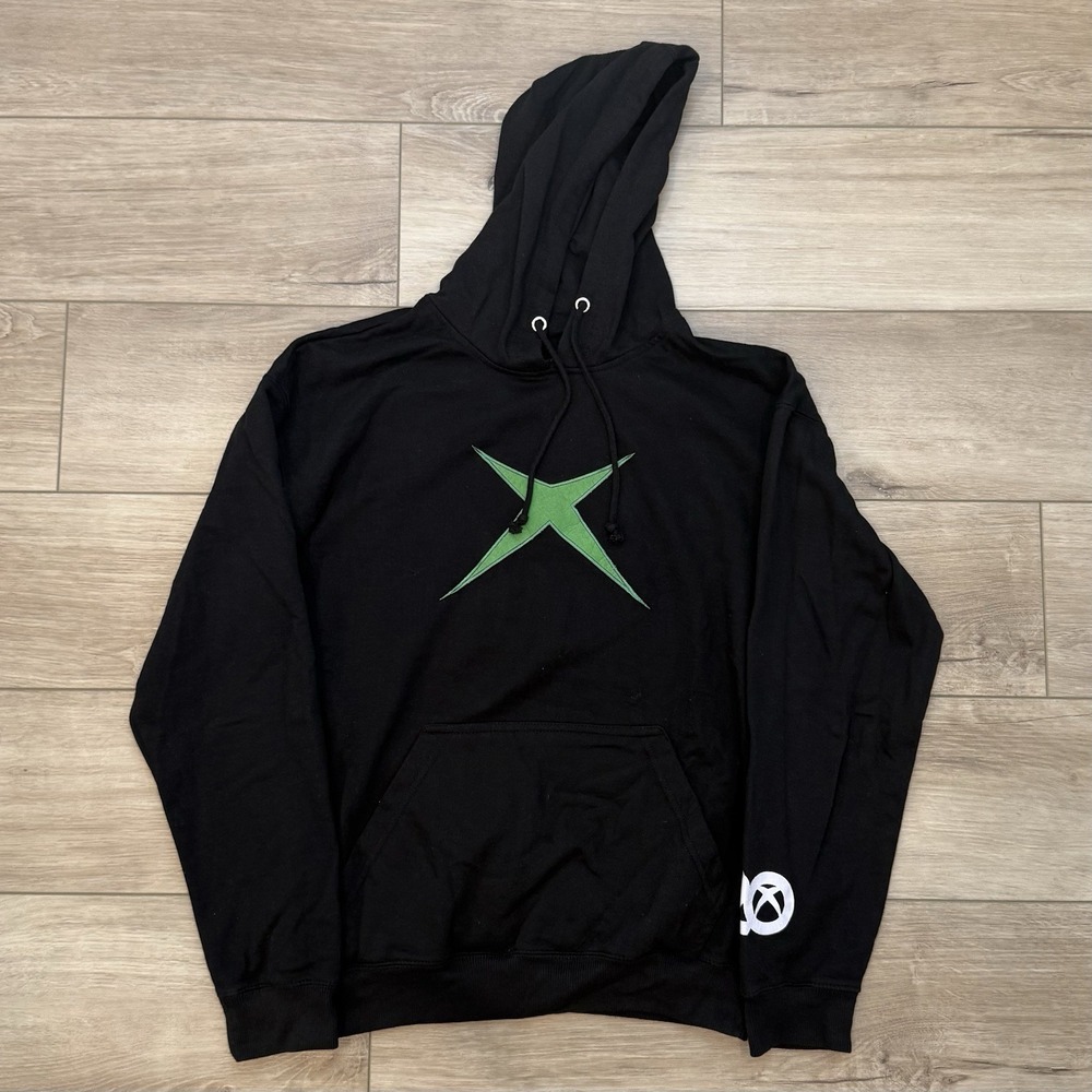 Microsoft Xbox 20th Anniversary Black Pullover Hoodie Adult Medium LTD Edition